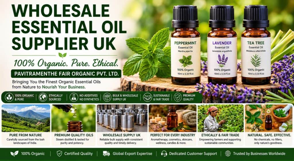 Wholesale Organic Essential oil Supplier UK